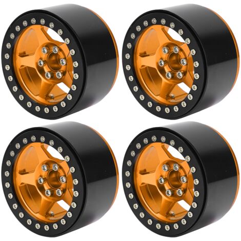 Stück leichte Fünfspeichen-Beadlock-Felgen aus Aluminiumlegierung für Axial SCX10 90046 RC-Car Micro Crawler Gold