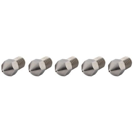 Stück M6-Extrusionsdüsen aus Edelstahl für 3D-Drucker, kompatibel mit 1,75 mm Filament (0,6 mm Durchmesser)
