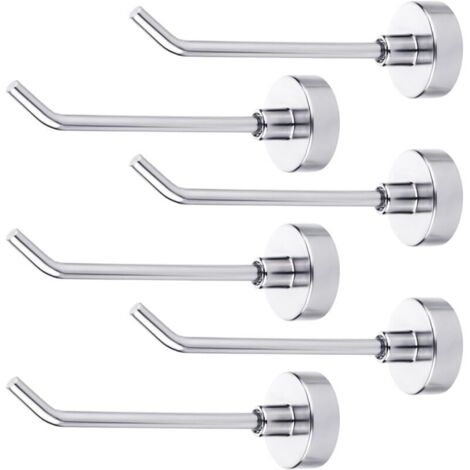 Stück Magnethaken, robuste 5,5 cm Magnethaken zum Aufhängen in Kreuzfahrtkabinen, Grill, Kühlschrank, Küche, Garage (Silber)