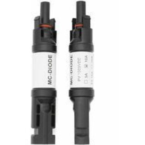 Stück MC-4-Stecker mit Diode, 10 A DC 1000 V Dioden-Solarpanel-Stecker, paralleler MC-4-Stecker/Buchse, PV-Solarenergie, Photovoltaik-Solarkabeladapter