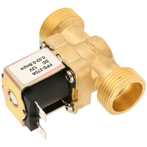 Stück Messing-Magnetventil DC12V, normalerweise geschlossen, G3/4 für Wasser
