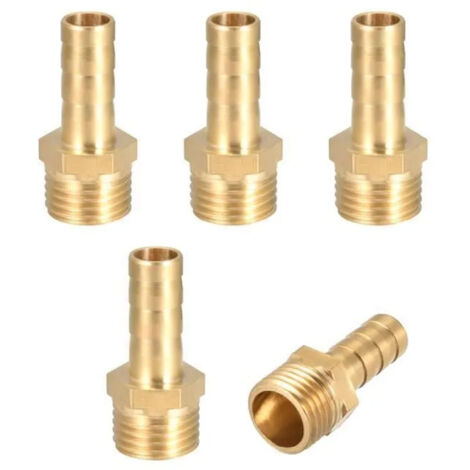 Stück Messing-Schlauchverbinder mit 8-mm-Schlauchanschluss und G1-4-Außengewinde