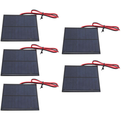 Stück Mini-Epoxid-Solarmodul, 30 cm, rote und schwarze Kabel, 5,5 V, 160 mA