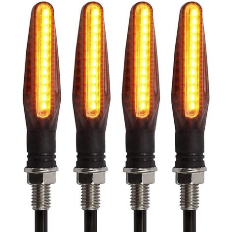Stück Motorradblinker mit 12 LEDs, gelb, blinkend, mit Tagfahrlicht, wasserdicht