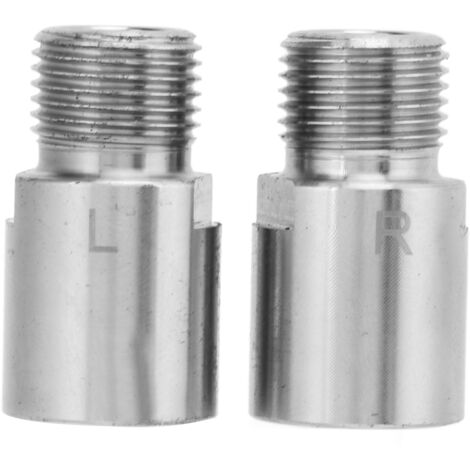 Stück Mountainbike-Pedalverlängerungen, Chrom-Molybdän-Stahl, 20 mm, Silber