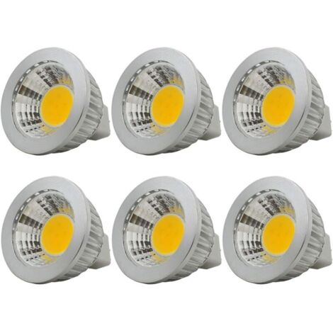 Stück, MR16/GU5.3 COB LED-Lampe, 3 W / 210 lm, DC 12 V, Warmweiß 2700 K, entspricht einer 20-W-Halogenlampe, ø50x52, 90° Abstrahlwinkel [Energieklasse A+]
