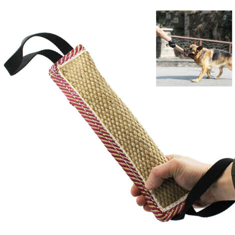 Stück natürliches Hanf-Kauspielzeug für Hunde mit 2 Griffen, ideal für das Hundetraining