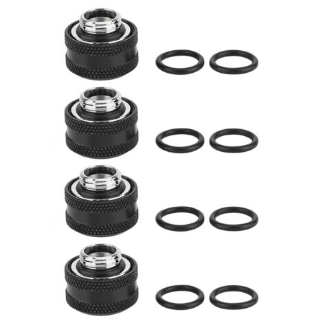 Stück/Packung Kompressionsverschraubungen für starre Acrylrohre mit 14 mm Außendurchmesser, Schwarz