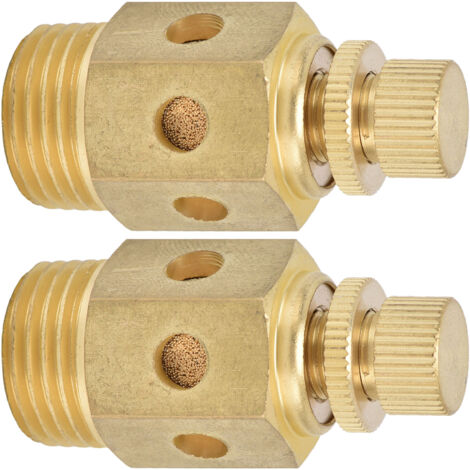 Stück pneumatischer Schalldämpfer aus Messing, einstellbare Luftabfuhr, Choke-Schalldämpfer, 1/2 Zoll, PSC-04