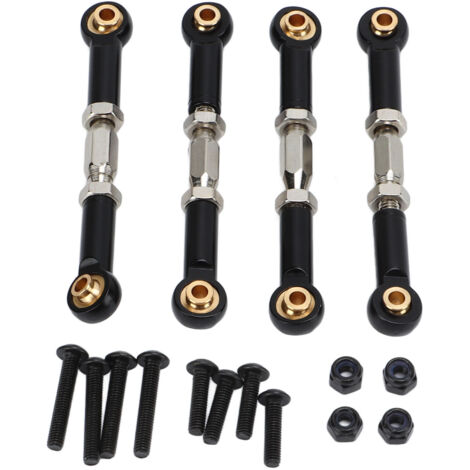 Stück RC-Sturzlenker, schwarze Aluminiumlegierung, vibrationsdämpfend, langlebig, 1/10 Präzision, für 2WD-Fahrzeuge, 60–70 mm
