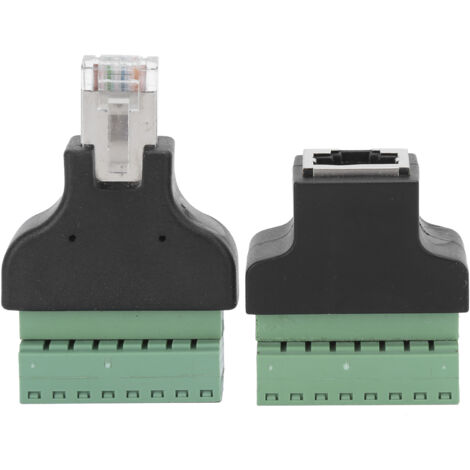 Stück RJ45-Adapter (weiblich/männlich) mit 8-poligen Schraubklemmen für CCTV-DVRs