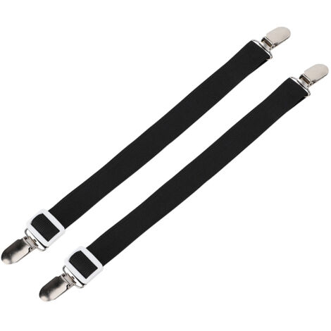 Stück rutschfeste Bettbezug-Befestigungselemente, Matratzenbefestigungen mit Clip (Schwarz)