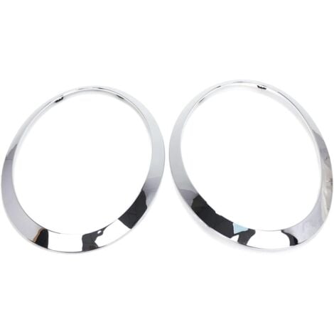 JALLERIA Stück Scheinwerfer-Zierringe, Ersatz für Mini F55 / F56 / F57 2014–2021, OEM 51137300631, 51137300632, 51712355791, 51712355798, machen Sie Ihr Erscheinungsbild elegant und (Silber)