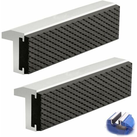 Stück Schraubstock-Schutzbacken, Aluminium-Ersatzbacken mit Magneten, extra weiche Backen, 125 mm Aluminiumlegierung, Gummi, Klemmzubehör