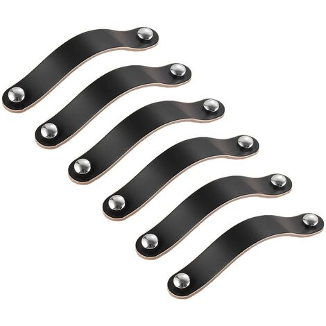 Stück schwarze Ledergriffe 128 mm Lederschrankgriffe, Schubladengriffe, Schrankgriffe Ledergriffe