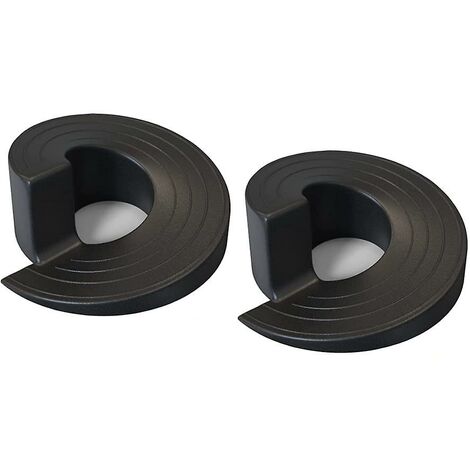 Stück schwarze Sicherheits-Türstopper für die Türunterseite auf Beton, Fliesen, Linoleum und Holzböden