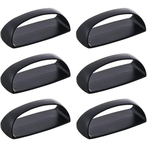 WOOSIEN Stück selbstklebende Griffe für Schrank, Schublade, Glas, Kühlschranktür, Möbelgriff mit Klebeband (schwarz)