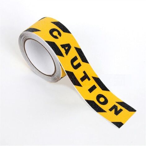 Stück selbstklebendes Anti-Rutsch-Warnband-Set, Anti-Rutsch-Klebeband, Badezimmer, leuchtendes Reflektorband, Farbe: Vorsicht, Größe: 5 cm x 5 m