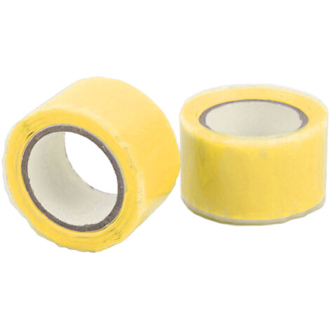 Stück selbstklebendes Silikonband für Rohrreparaturen, wasserdicht und isolierend, gelb