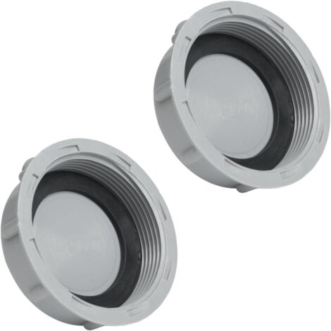 Stück Siphonstopfen für Küchenabflussrohre, DN40 Durchmesser, 40 mm G1½ Gewinde und Flachdichtungen, 45 mm Spülbeckenabflussstopfen (45 mm 2 Stück)
