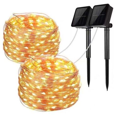 Stück Solar-Lichterketten, 10 m, 100 LEDs, 8 Modi, IP65-Schutz, geeignet für Weihnachtsbäume, Gärten, Balkone, Dekorationen
