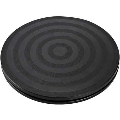 Stück solider Drehteller, 360° drehbarer Drehteller mit gelagertem Drehtellersockel, TV-Plattenspieler, universelles rundes Tablett, robuste Drehhalterung, schwarzes Tablett
