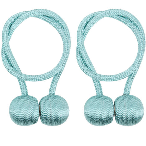 Stück starke magnetische Gardinenhalter, dekorative Knopfverschlüsse für Fenster (Blaugrün)