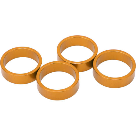 Stück Steuersatz-Spacer aus Aluminiumlegierung, 28,6 x 10 mm, für Rennräder und Mountainbikes, Gold-Vorbaufüller