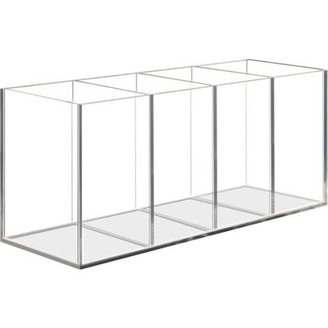 Stück transparenter Acryl-Stiftehalter, 4 Fächer, Acryl-Stiftehalter, Aufbewahrung für Make-up-Pinsel, Schreibtisch-Organizer