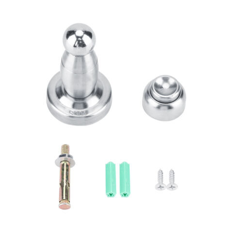 Stück Türstopper aus Edelstahl mit starkem Magneten, stoßfester Türstopper und Befestigungsmaterial