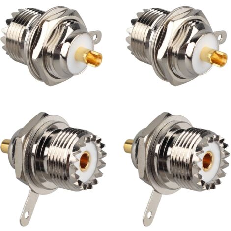 Stück UHF SO239 Buchse Schottwand-Plattenmutter Chassismontage Lötflanschbecher PL259 RF Gerader Koaxialstecker Stecker Gerader Antennenadapter für Koaxialkabel CCTV WiFi Radio