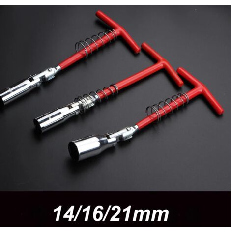 stück Universal Dual Zweck Zündkerzenschlüssel T-Griff Zündkerzenschlüssel mit Scharnier 14/16/21mm