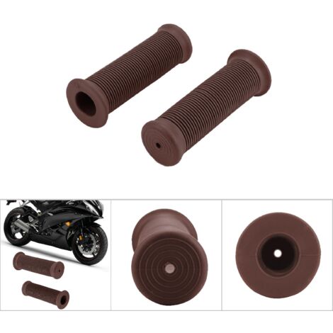 Stück universelle 22-mm-Griffe für Lenker, Gasgriff und Endkappen von Oldtimer-Motorrädern (Rotbraun)