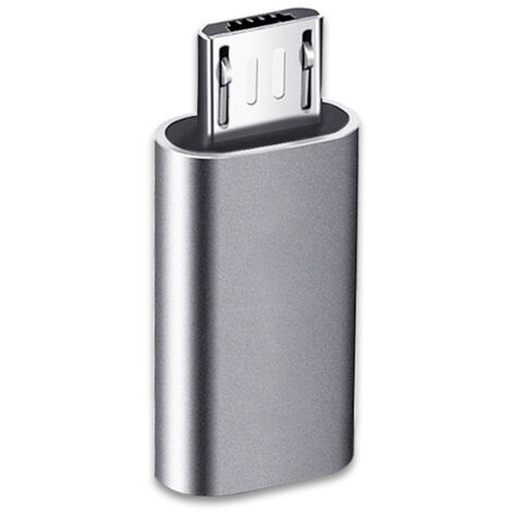 Stück USB-C-Adapter, Micro-USB auf USB-C, USB-C auf Micro-USB-Anschlussadapter, Typ-C-Fem-Micro-USB-Steckeradapter für PC, Galaxy, Mate usw. (Silberfarbe)
