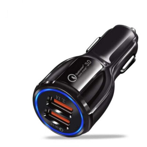 Stück USB-Zigarettenanzünderadapter, PD- und QC-Autoladegerät, Mini-Autoladegerät für iPhone 14/13/12/Samsung Galaxy, 78,0 mm x 34 mm x 34 mm, Schwarz