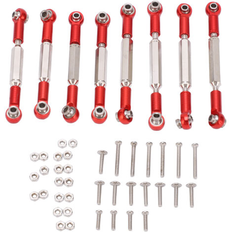 Stück verstellbare Servostangen aus Aluminiumlegierung für WPL C14 C24 B14 MN D90 D91 Rot