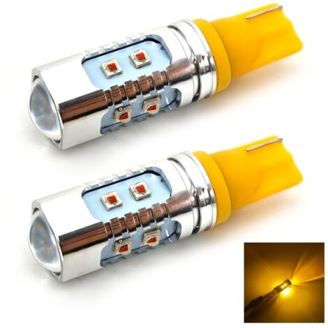 Stück W16W LED-Lampe T15 12-24V CANBUS orange USA für rote Linsen