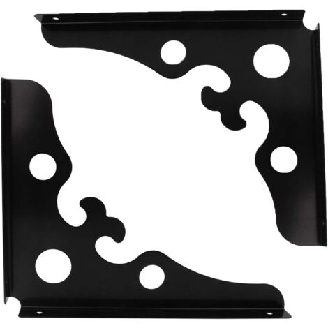 Stück Wandmontage-Regalhalterung, L-förmige Halterung, Wandmontage-Regalhalterung, 90-Grad-Metall-Dreieckshalterung, Eckhalterung, Schwarz (225 mm x 285 mm)