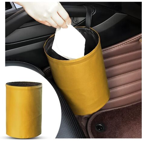 Stück wasserdichter Auto-Mülleimer, faltbarer hängender Mülleimer, Kompressions-Faltkorb, PU-Leder für Mülleimer-Organizer, Autozubehör