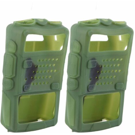 Stück weiche Silikonhülle für Baofeng UV-5R Walkie-Talkie, stoßfester Schutz (Grün)
