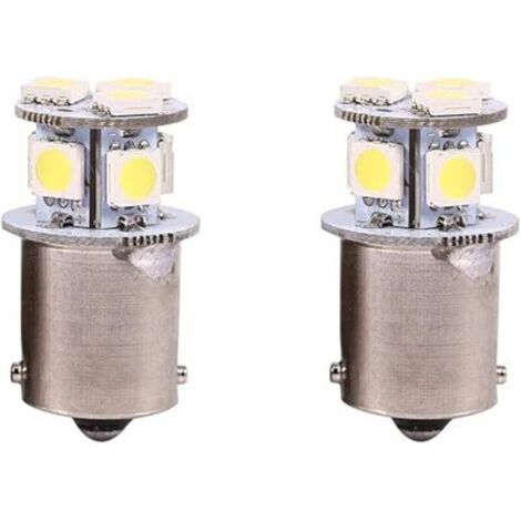 Stück weiße BA15S R5W 1156 5050 8SMD LED-Bremslichtlampen für Autos