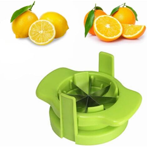 Stück Zitronen- und Limettenschneider zum Garnieren von Lebensmitteln, Obstschneider, Orangen-Apfelschneider, genießen Sie Zitronen- und Limettenscheiben in Sekunden (grün)