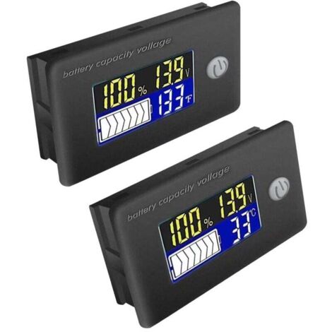 stücke 12V Batterie Kapazität Tester Temperatur Voltmeter Monitor Batterie Tester mit Farbe LCD Anzeige