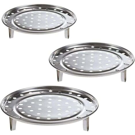 Stücke Dampfkorb aus Edelstahl, verstellbarer zusammenklappbarer Dampfgarer, runder Tablett-Dampfkorb mit abnehmbaren Beinen zum Dämpfen von Küchenartikeln 20/24/26 cm