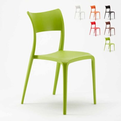 Stühle aus Polypropylen für Küche Bar Restaurant und Garten Parisienne - Grün
