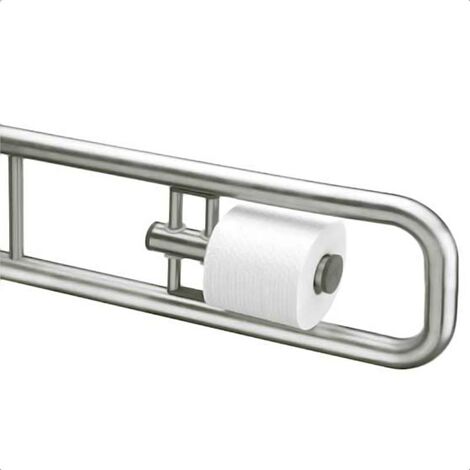 Stützklappgriff Style mit Papierrollenhalter, Edelstahl poliert, arretierbar