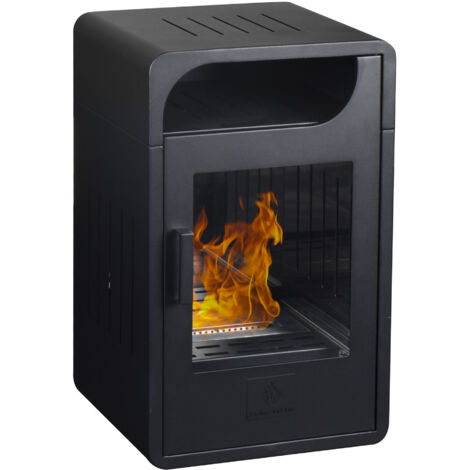 Stufa a Bioetanolo da Interno 65x40x38 cm 2,5kW Fiammetta Junior Statica Nera
