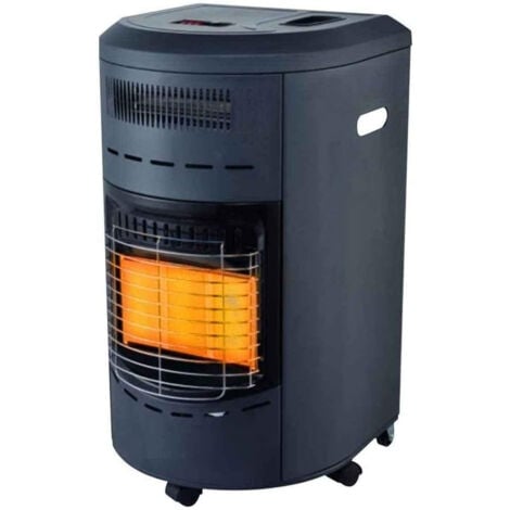 WEBMARKETPOINT Stufa a Bombola Gas GPL 15Kg In Metallo 3 Potenze Regolabili 4200W Nero