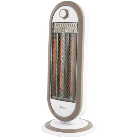 Stufa a Carbonio Oscillante Tizzo Ar4B01B Riscaldatore Elettrico per Ambienti Interni, 900W, Bianco