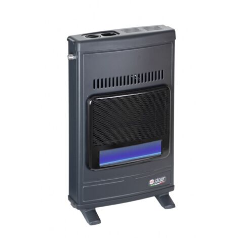 SICAR Stufa a gas da muro e pavimento blue-flame Metano ad infrarossi 3,2 Kw per interno con accensione Piezo